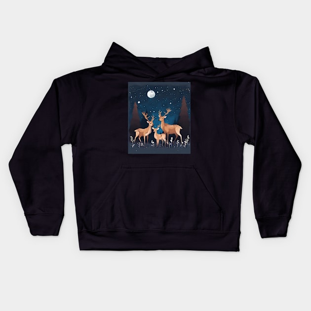 Who stole the night? Kids Hoodie by Jolyful Drawing